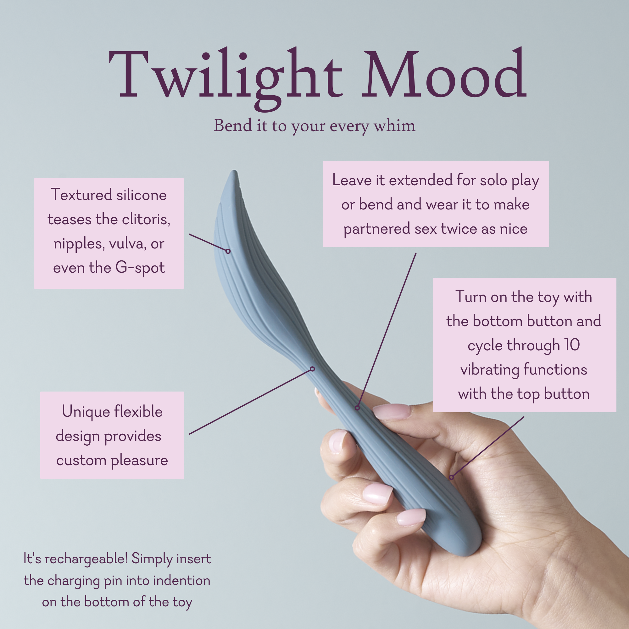 Twilight Mood - Flexible wand vibrator